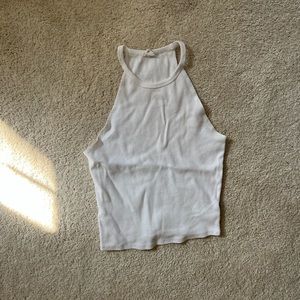 Garage white halter tank